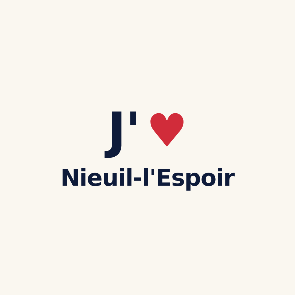 Tasse personnalisée Nieuil-l'Espoir — design J'aime Nieuil-l'Espoir