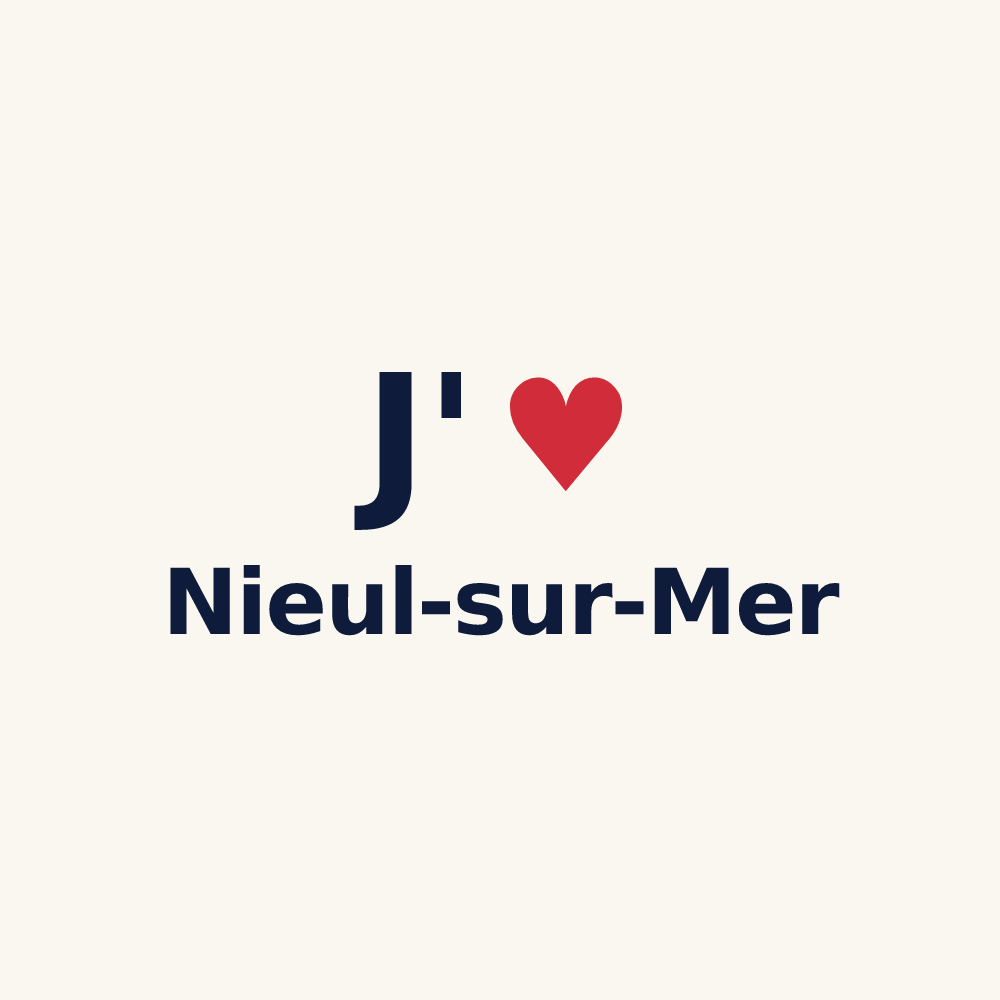 Tasse personnalisée Nieul-sur-Mer — design J'aime Nieul-sur-Mer
