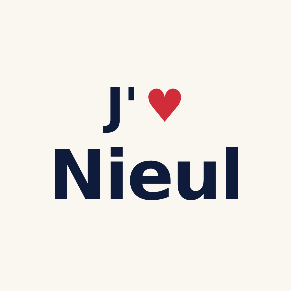 Tasse personnalisée Nieul — design J'aime Nieul