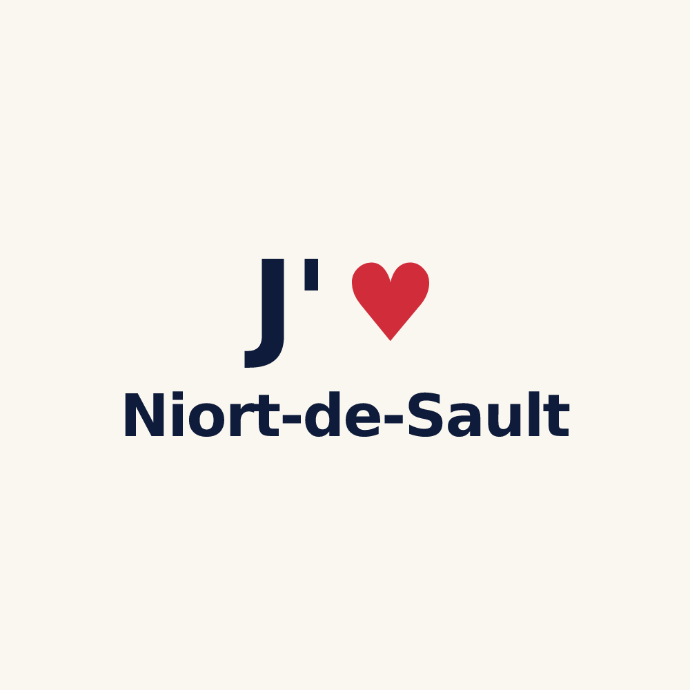 Tasse personnalisée Niort-de-Sault — design J'aime Niort-de-Sault