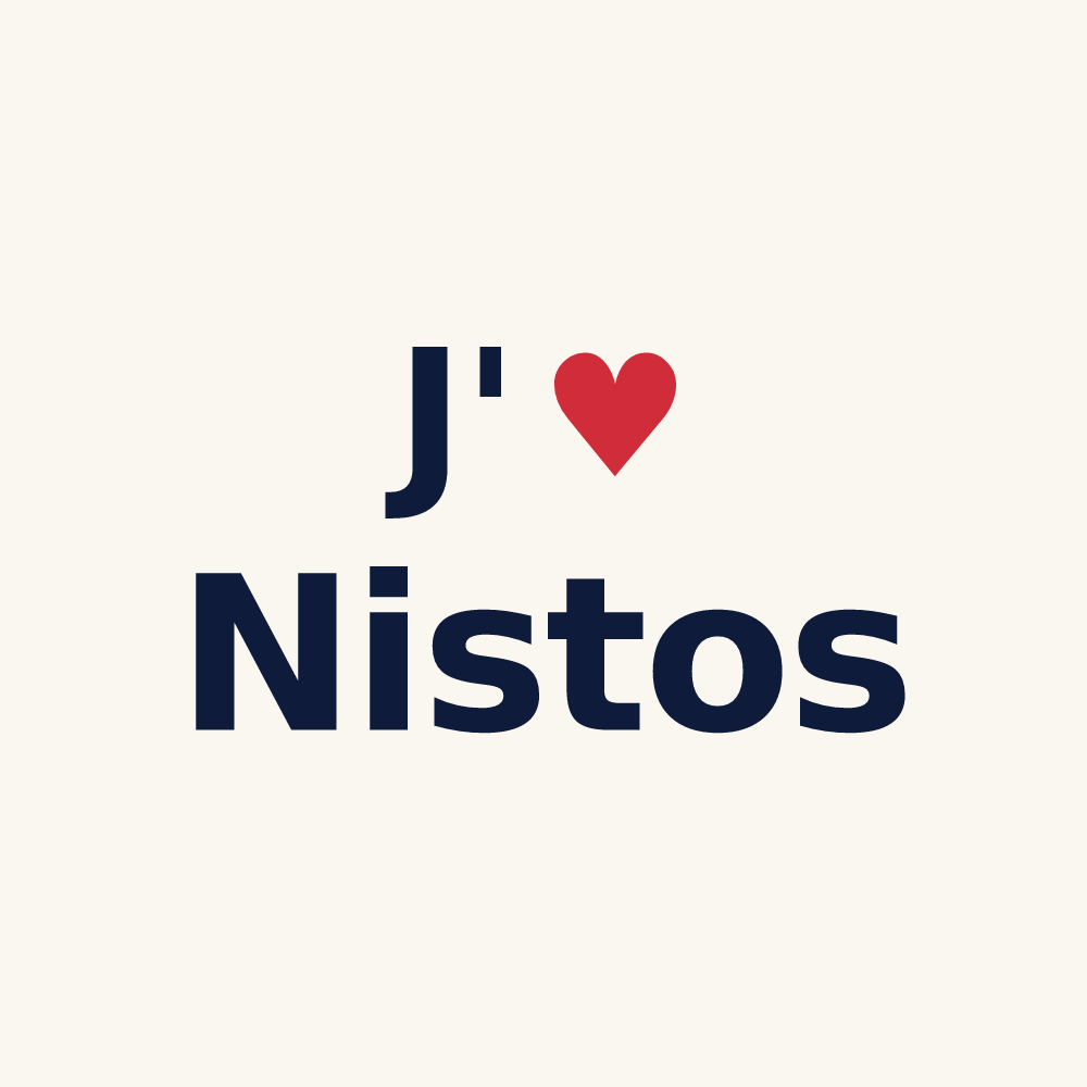 Tasse personnalisée Nistos — design J'aime Nistos