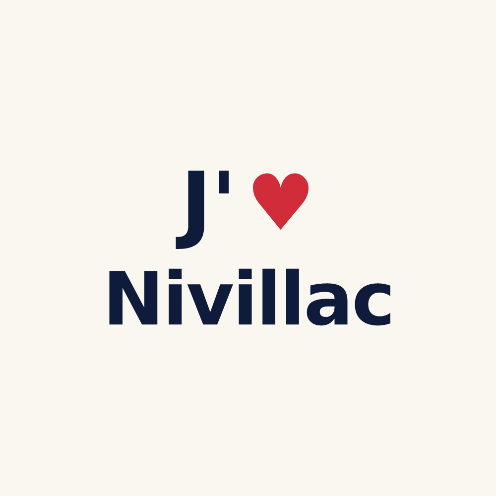 Tasse personnalisée Nivillac — design J'aime Nivillac
