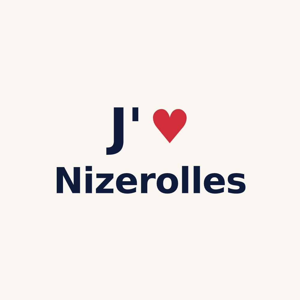 Tasse personnalisée Nizerolles — design « J'aime Nizerolles » imprimé sur la tasse