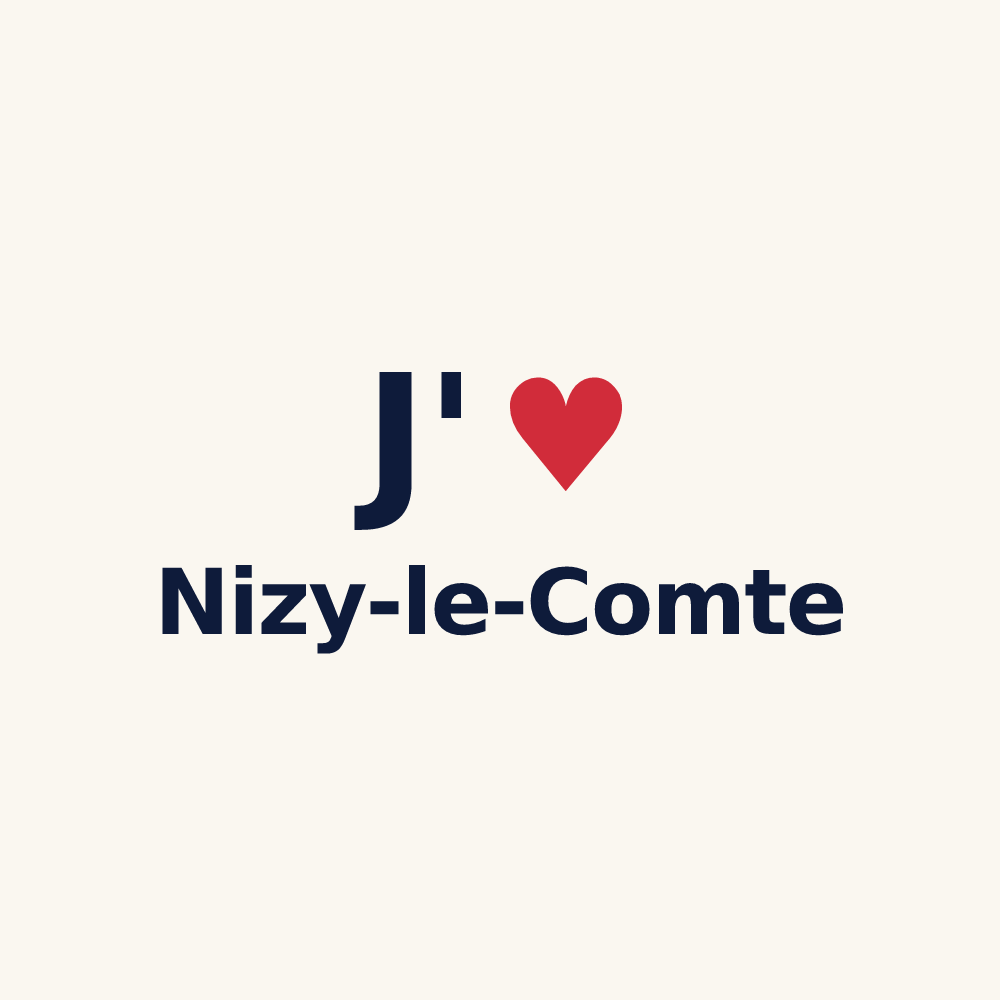Tasse personnalisée Nizy-le-Comte — design J'aime Nizy-le-Comte