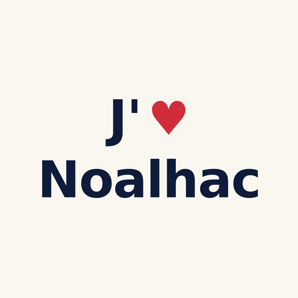 Tasse personnalisée Noalhac — design J'aime Noalhac
