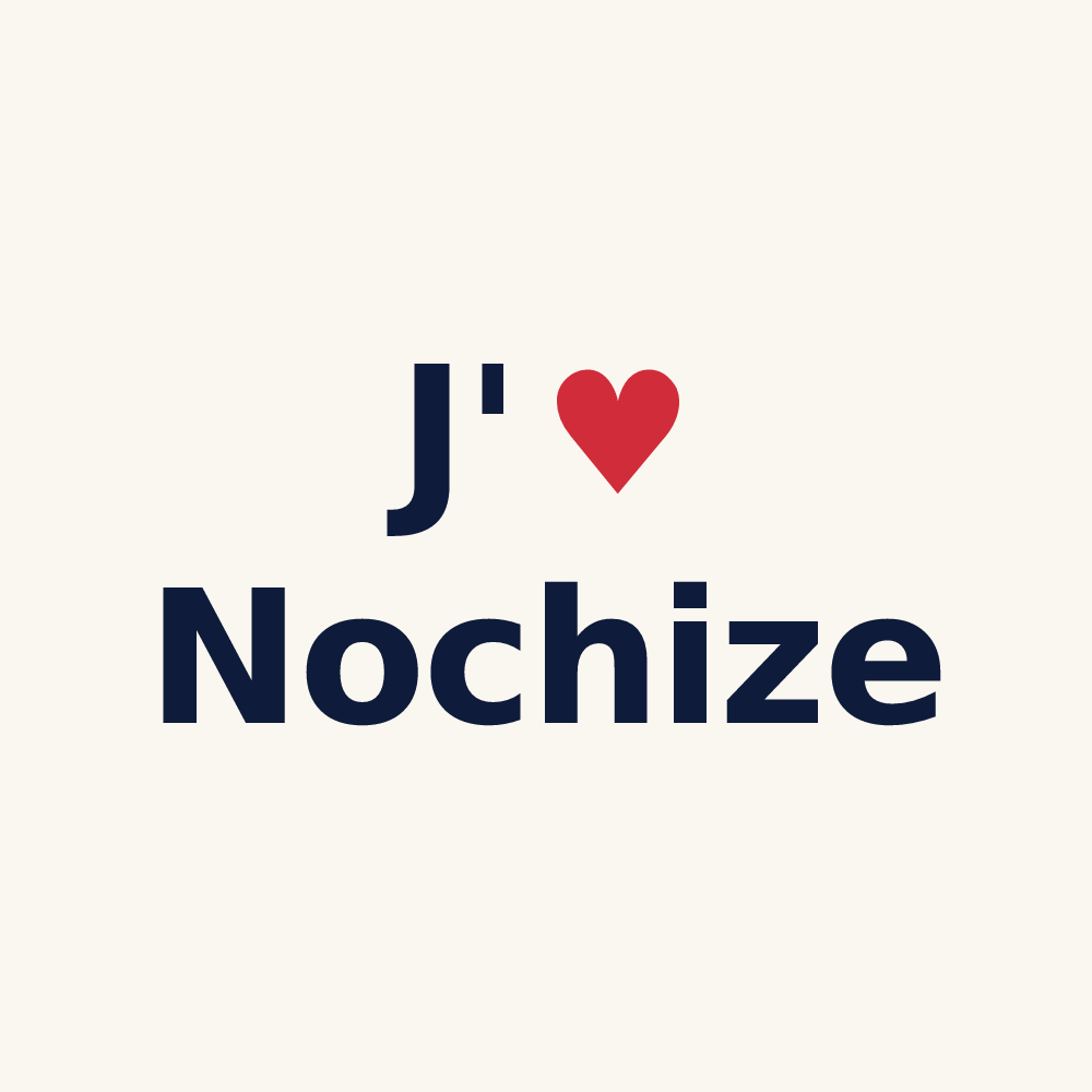 Tasse personnalisée Nochize — design « J'aime Nochize » imprimé sur la tasse