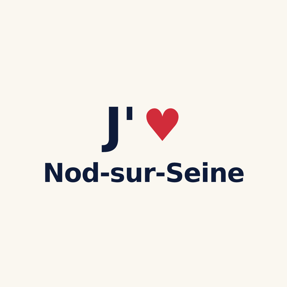 Tasse personnalisée Nod-sur-Seine — design « J'aime Nod-sur-Seine » imprimé sur la tasse