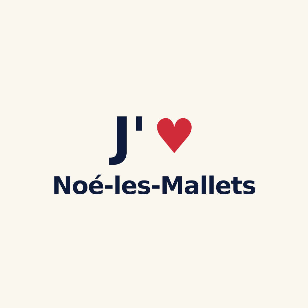 Tasse personnalisée Noé-les-Mallets — design « J'aime Noé-les-Mallets » imprimé sur la tasse