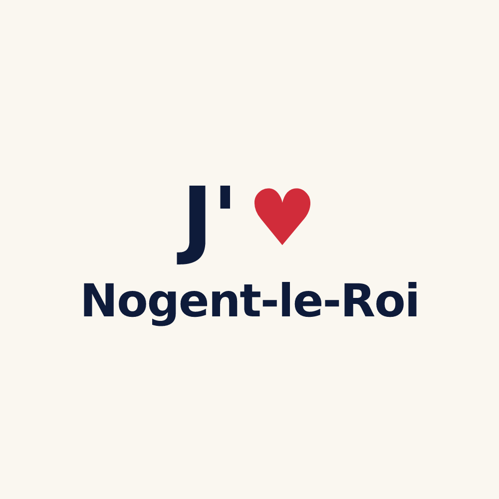 Tasse personnalisée Nogent-le-Roi — design « J'aime Nogent-le-Roi » imprimé sur la tasse