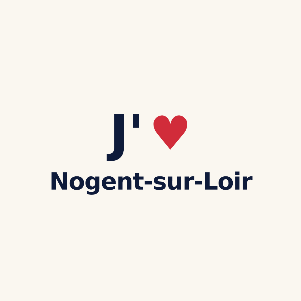 Tasse personnalisée Nogent-sur-Loir — design J'aime Nogent-sur-Loir