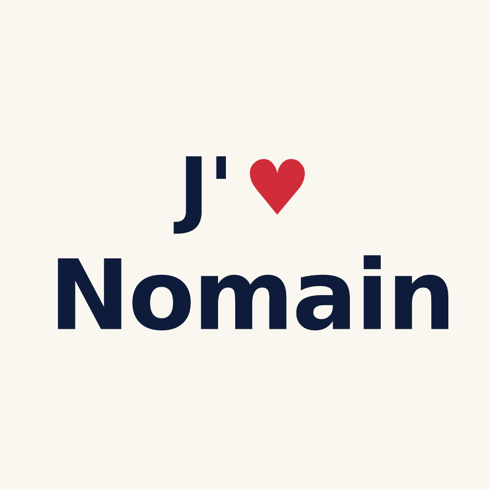 Tasse personnalisée Nomain — design J'aime Nomain
