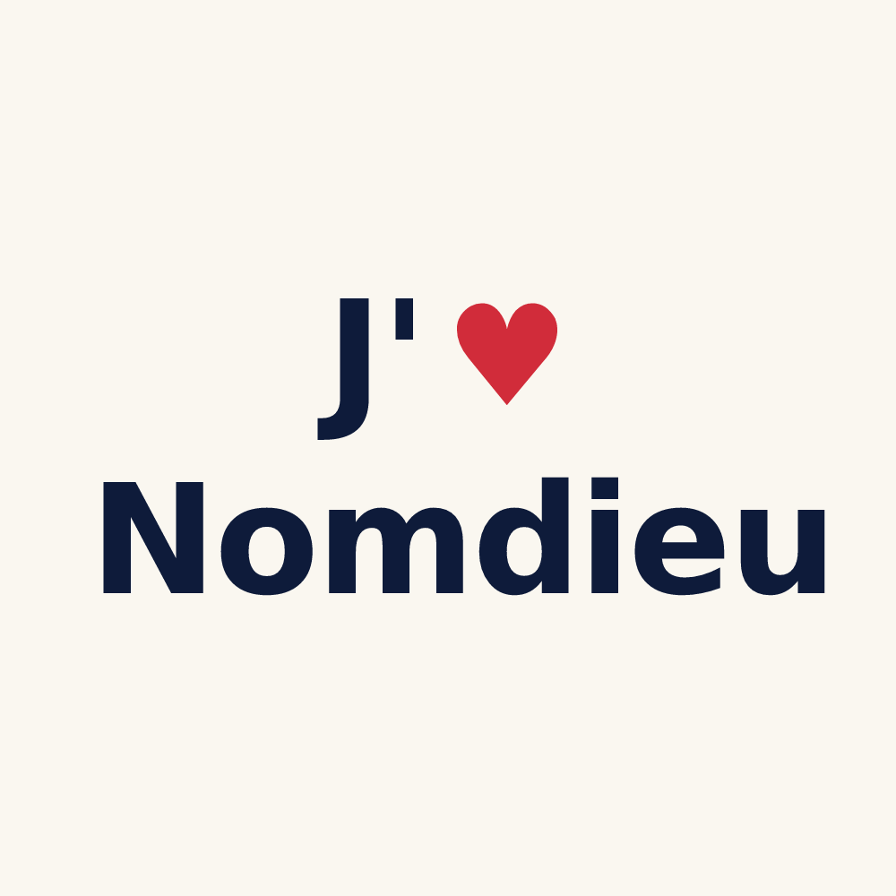 Tasse personnalisée Nomdieu — design J'aime Nomdieu