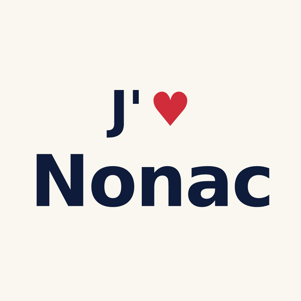 Tasse personnalisée Nonac — design J'aime Nonac