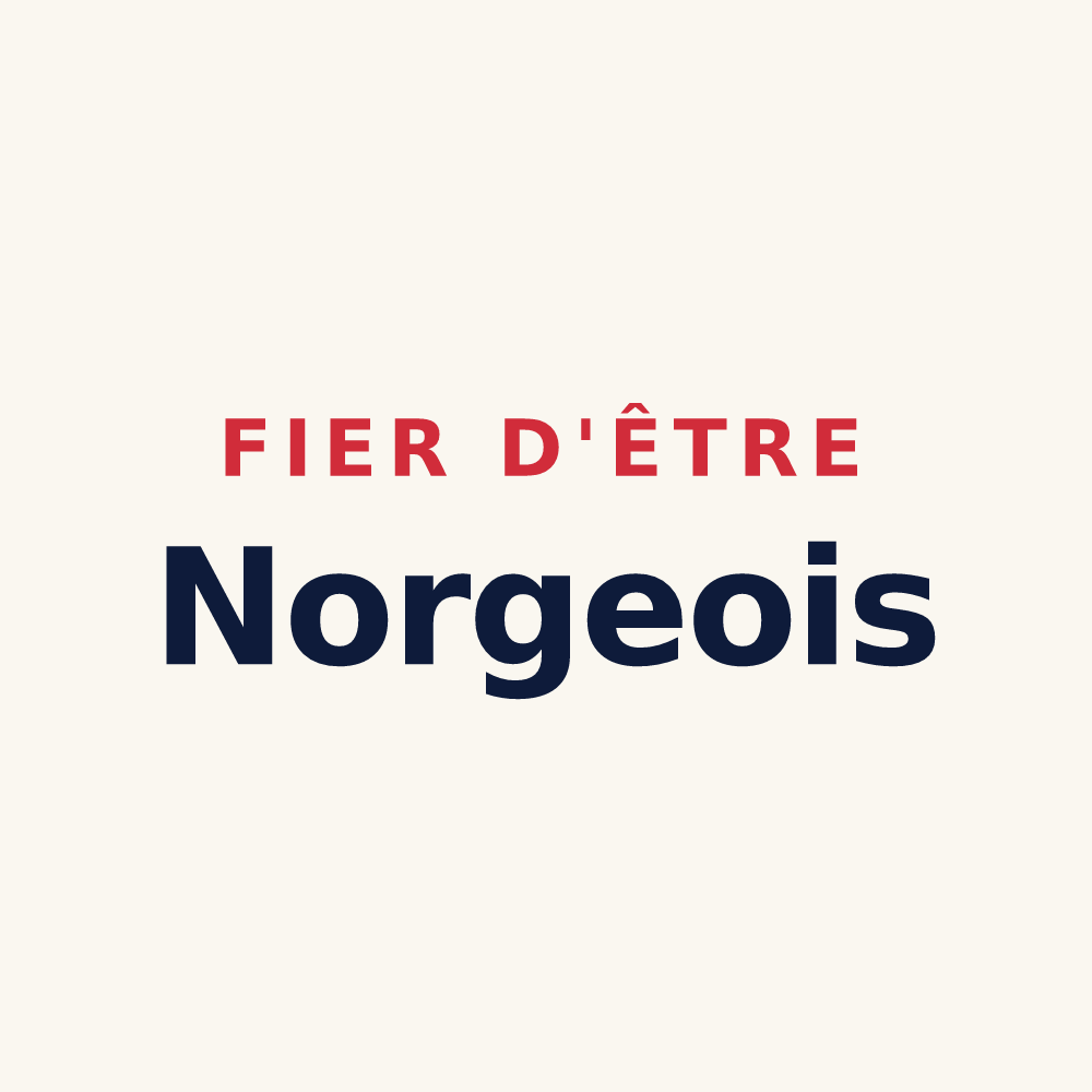 Tasse « Fier d'être Norgeois » — design pour Norges-la-Ville