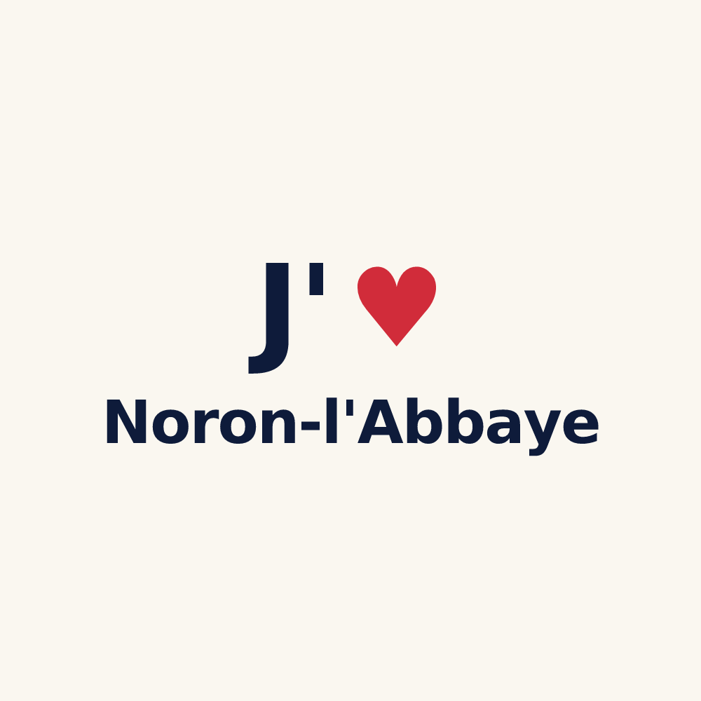 Tasse personnalisée Noron-l'Abbaye — design J'aime Noron-l'Abbaye