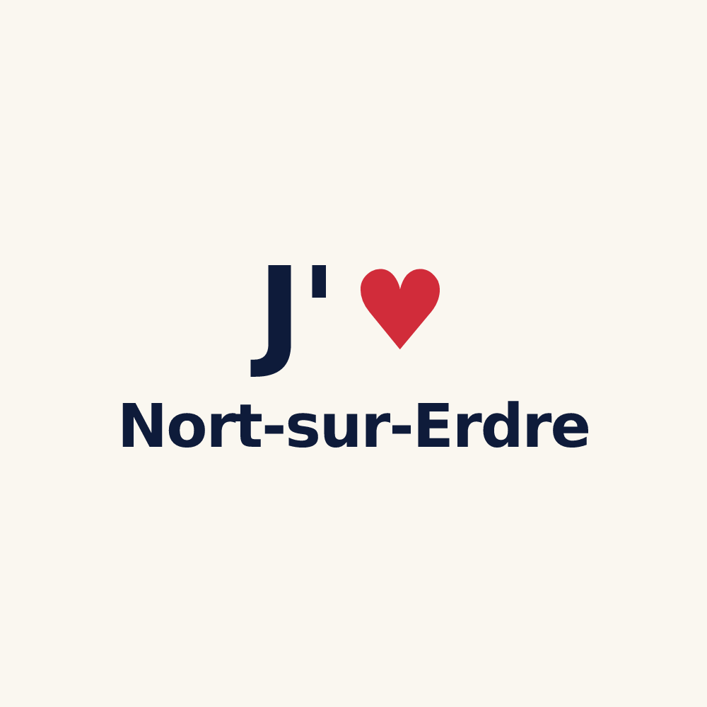 Tasse personnalisée Nort-sur-Erdre — design J'aime Nort-sur-Erdre