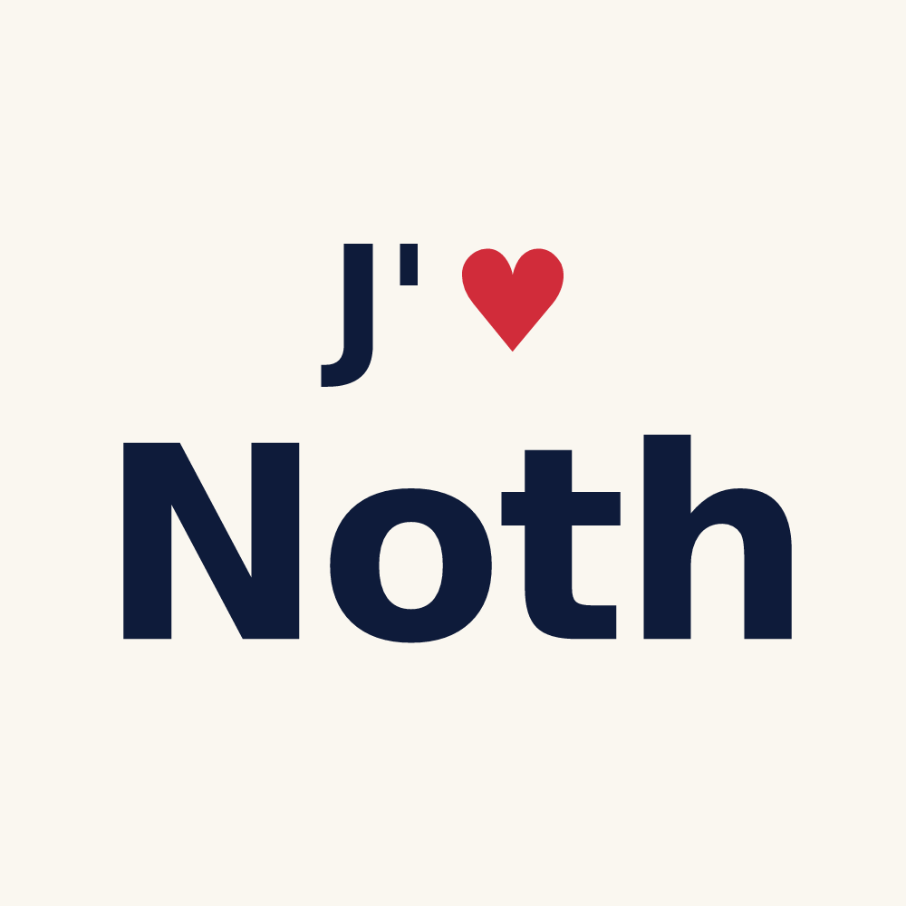 Tasse personnalisée Noth — design J'aime Noth