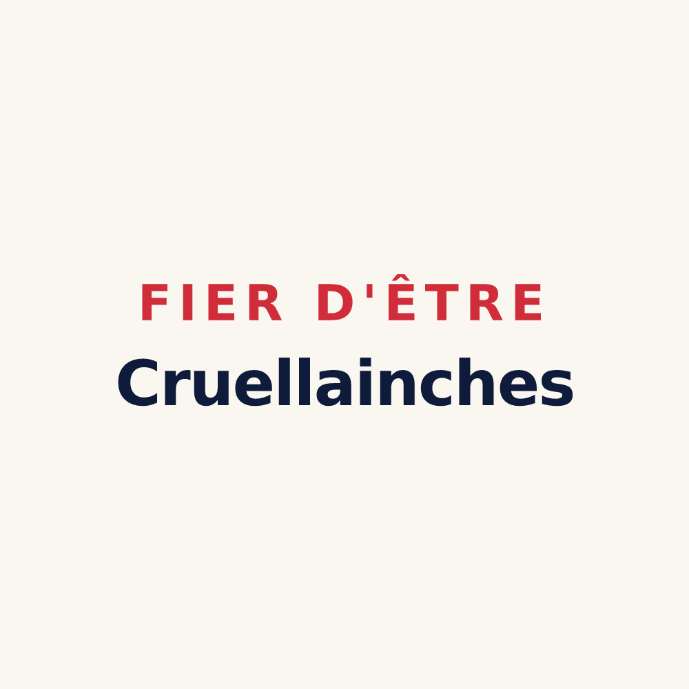 Tasse « Fier d'être Cruellainches » — design pour Notre-Dame-du-Cruet