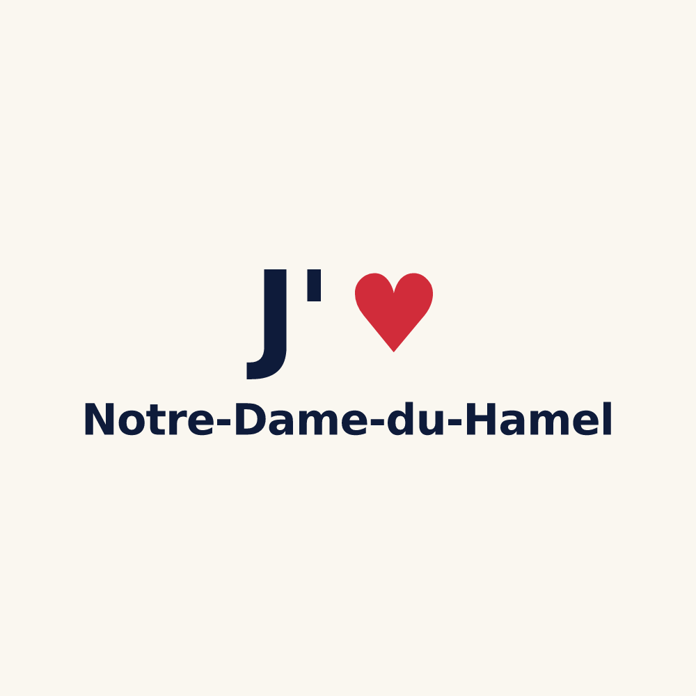 Tasse personnalisée Notre-Dame-du-Hamel — design J'aime Notre-Dame-du-Hamel