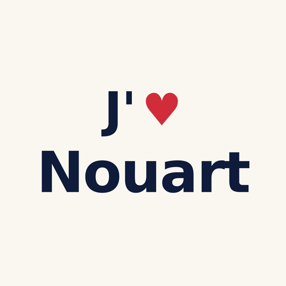 Tasse personnalisée Nouart — design « J'aime Nouart » imprimé sur la tasse