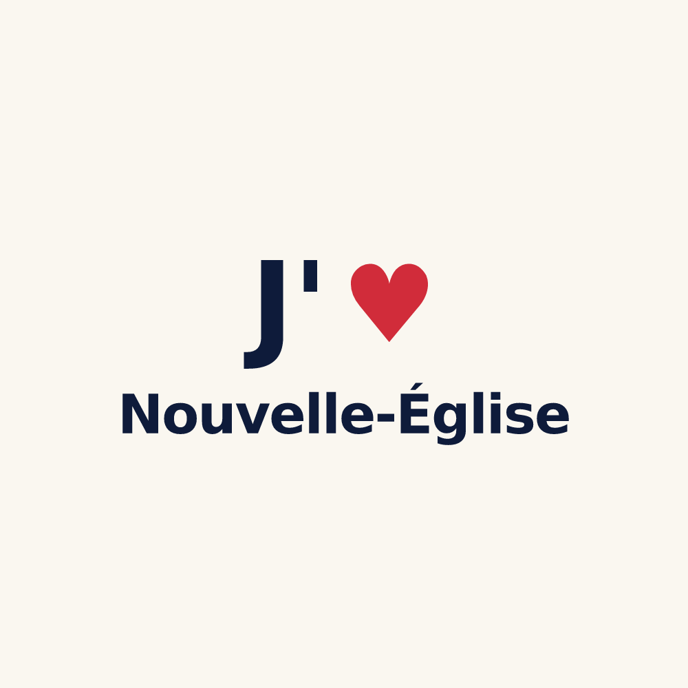 Tasse personnalisée Nouvelle-Église — design J'aime Nouvelle-Église