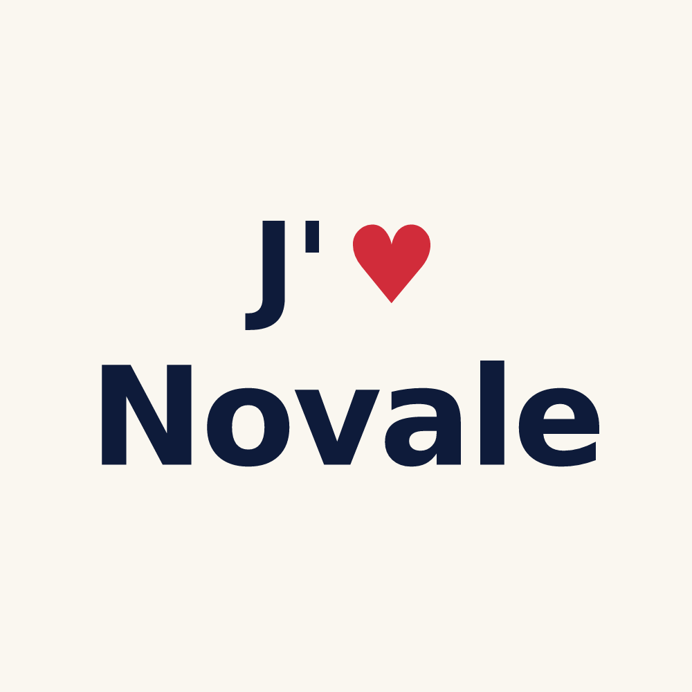 Tasse personnalisée Novale — design J'aime Novale