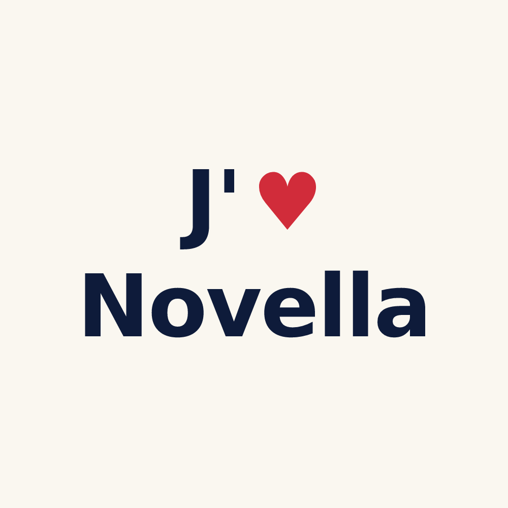 Tasse personnalisée Novella — design J'aime Novella