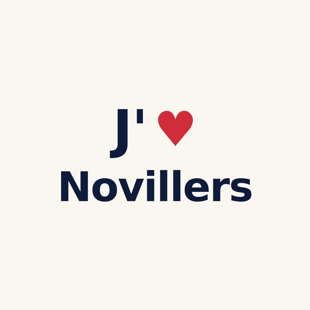 Tasse personnalisée Novillers — design J'aime Novillers