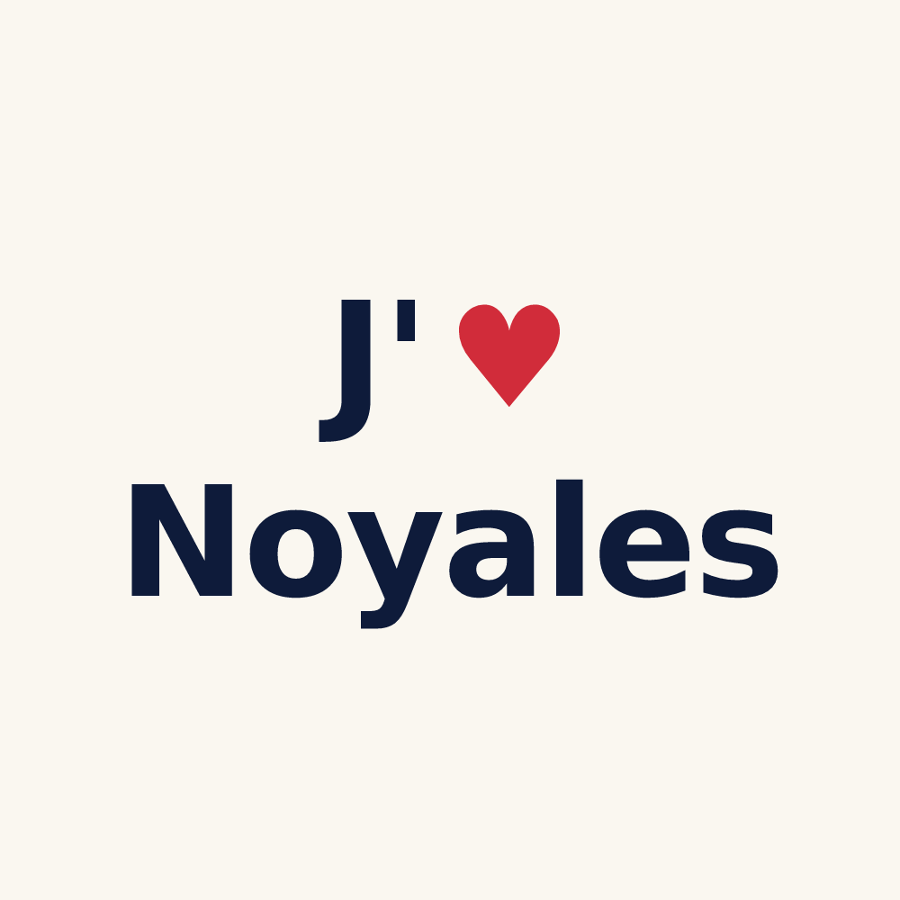 Tasse personnalisée Noyales — design « J'aime Noyales » imprimé sur la tasse