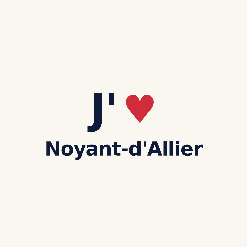 Tasse personnalisée Noyant-d'Allier — design J'aime Noyant-d'Allier