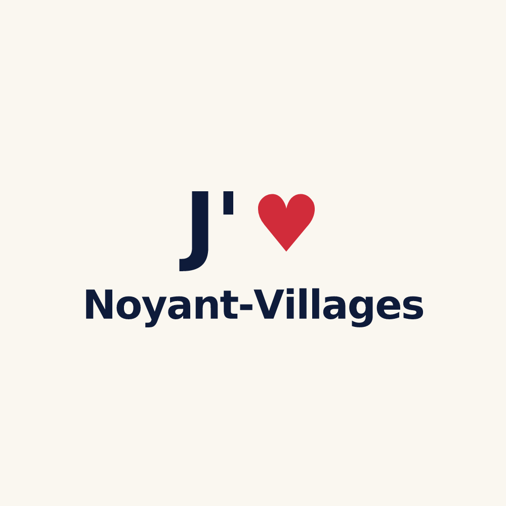 Tasse personnalisée Noyant-Villages — design J'aime Noyant-Villages