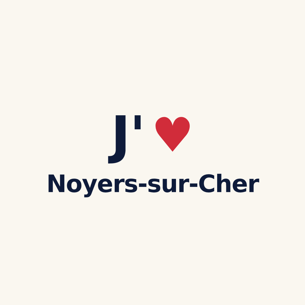 Tasse personnalisée Noyers-sur-Cher — design J'aime Noyers-sur-Cher