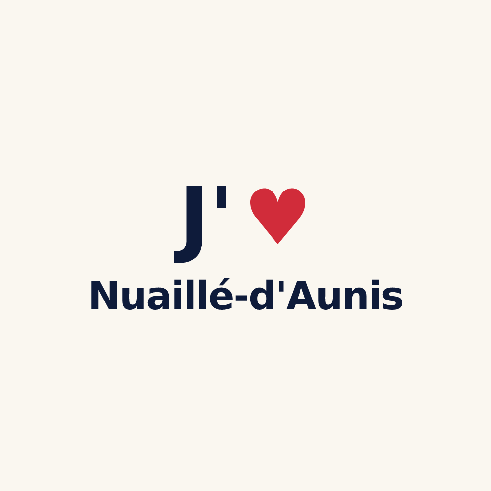 Tasse personnalisée Nuaillé-d'Aunis — design J'aime Nuaillé-d'Aunis
