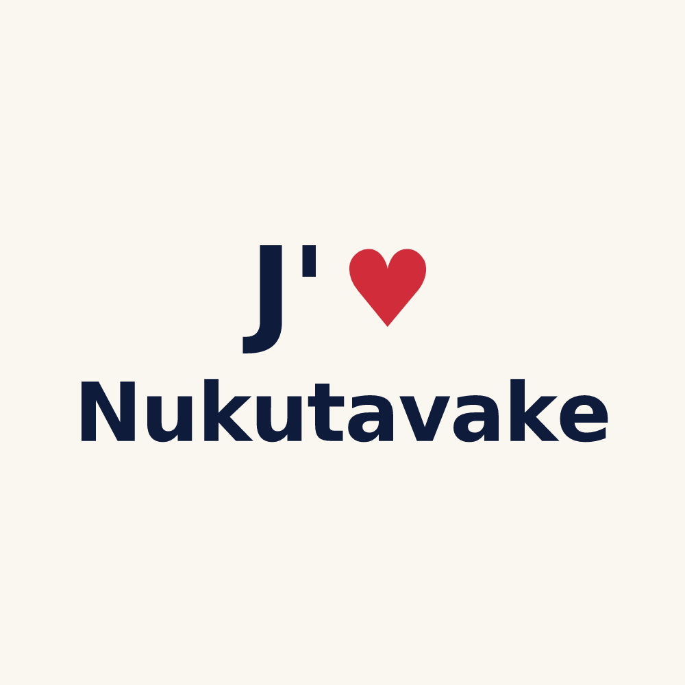 Tasse personnalisée Nukutavake — design J'aime Nukutavake
