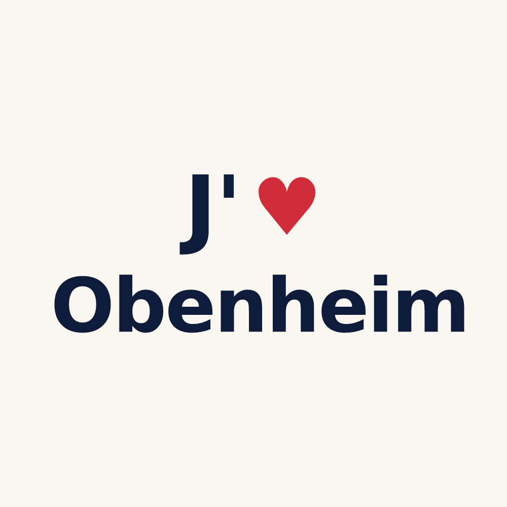 Tasse personnalisée Obenheim — design J'aime Obenheim