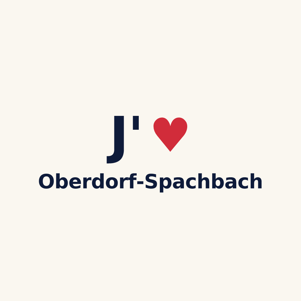 Tasse personnalisée Oberdorf-Spachbach — design J'aime Oberdorf-Spachbach
