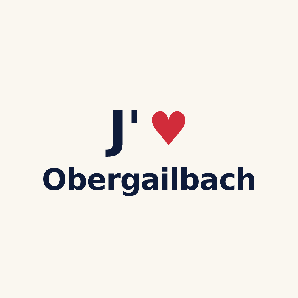 Tasse personnalisée Obergailbach — design J'aime Obergailbach
