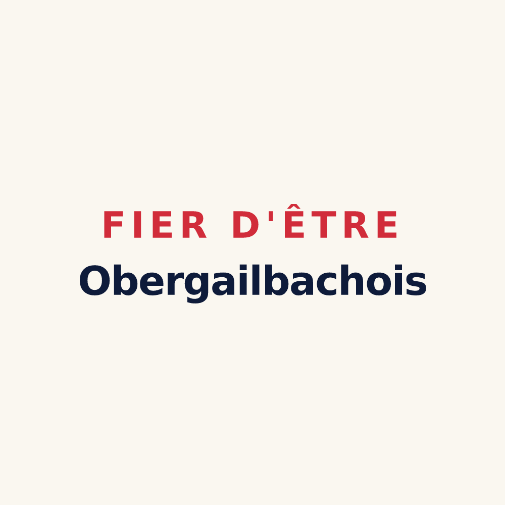 Tasse « Fier d'être Obergailbachois » — design pour Obergailbach