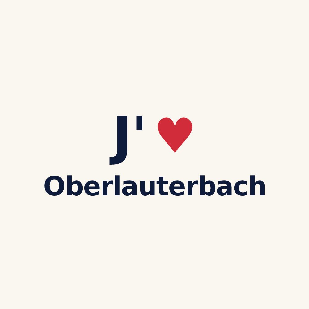 Tasse personnalisée Oberlauterbach — design J'aime Oberlauterbach