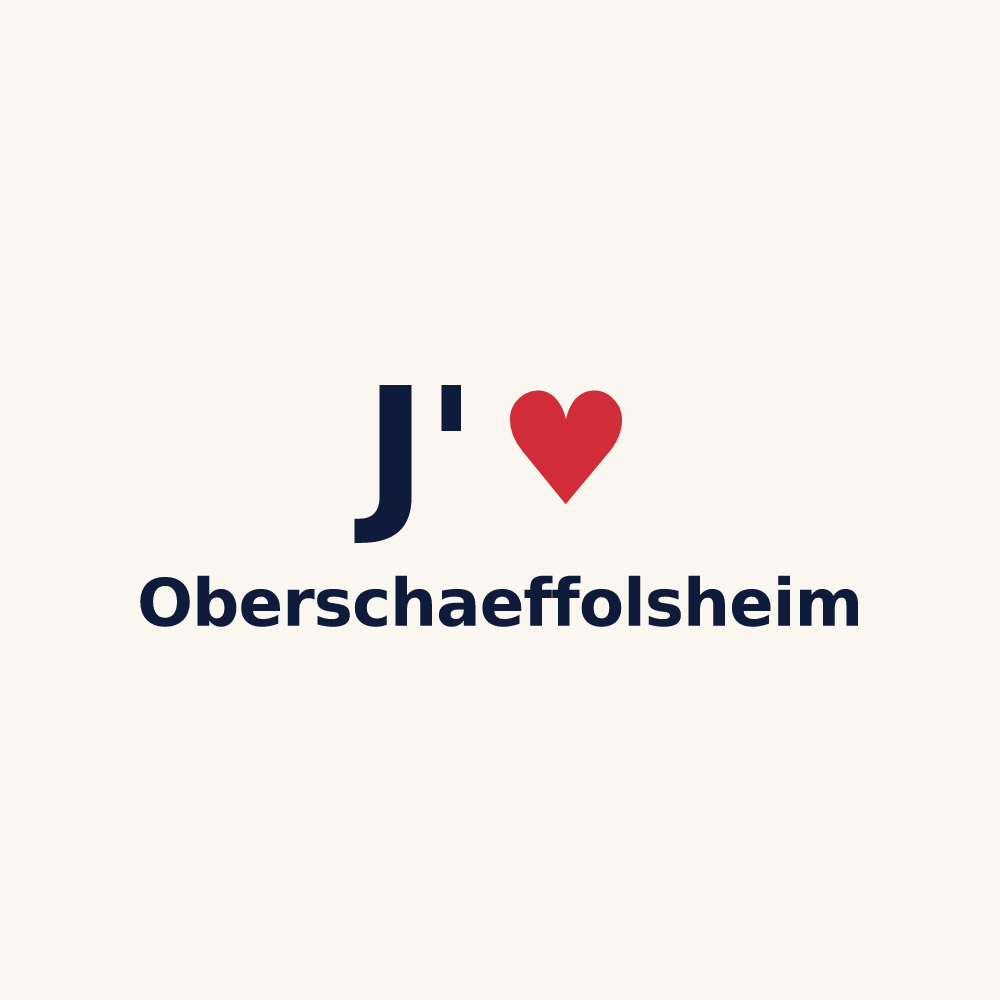 Tasse personnalisée Oberschaeffolsheim — design J'aime Oberschaeffolsheim