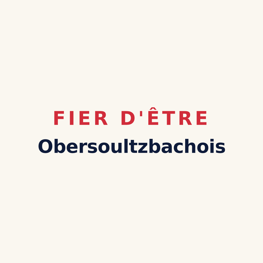 Tasse « Fier d'être Obersoultzbachois » — design pour Obersoultzbach