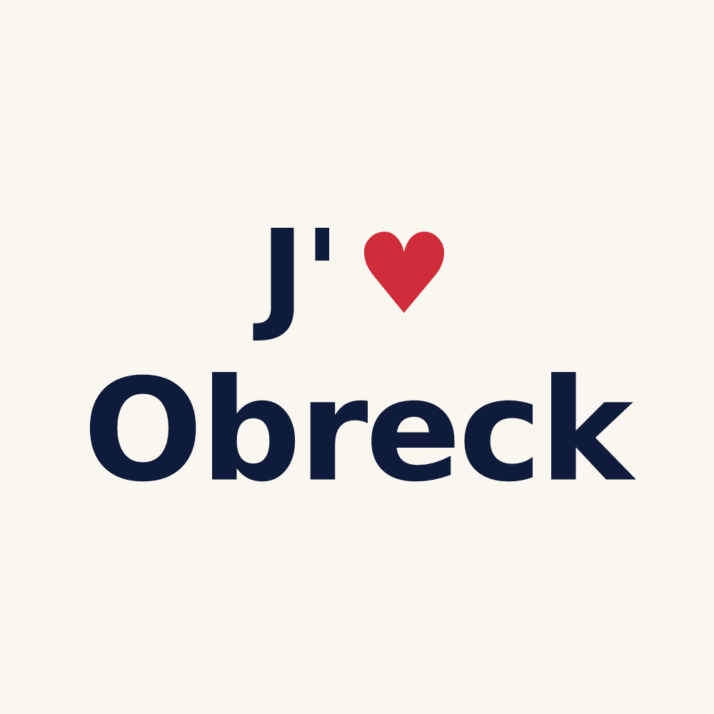 Tasse personnalisée Obreck — design J'aime Obreck
