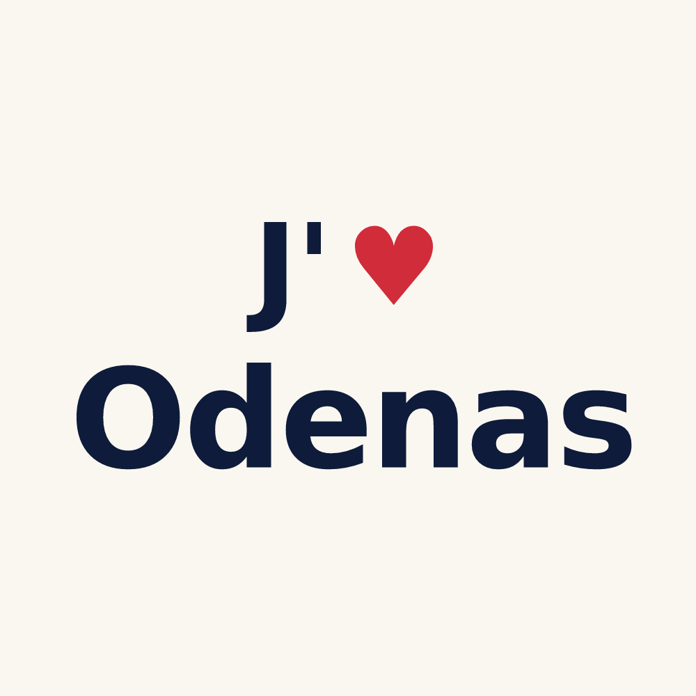 Tasse personnalisée Odenas — design J'aime Odenas