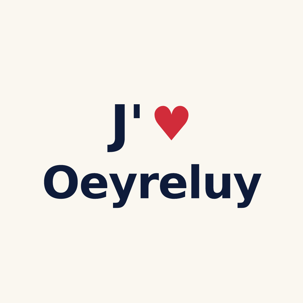 Tasse personnalisée Oeyreluy — design J'aime Oeyreluy