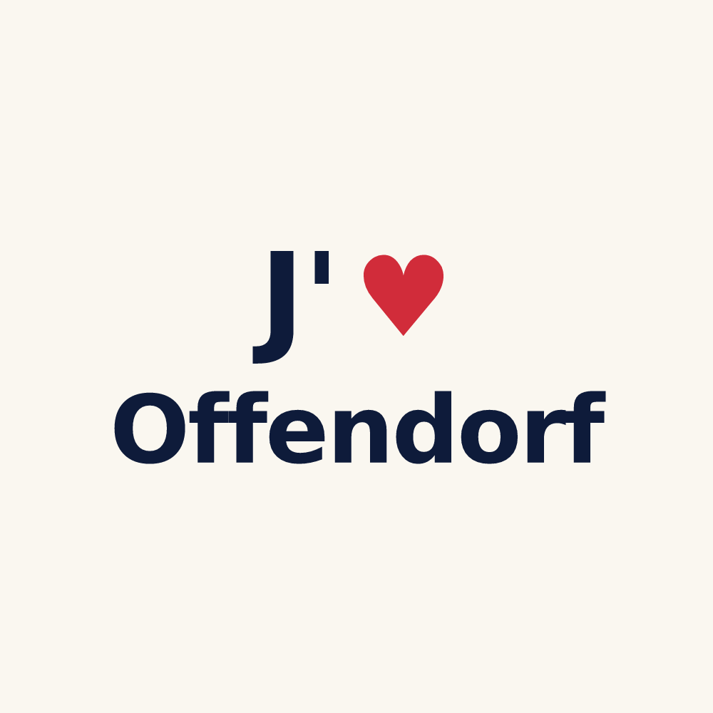 Tasse personnalisée Offendorf — design J'aime Offendorf