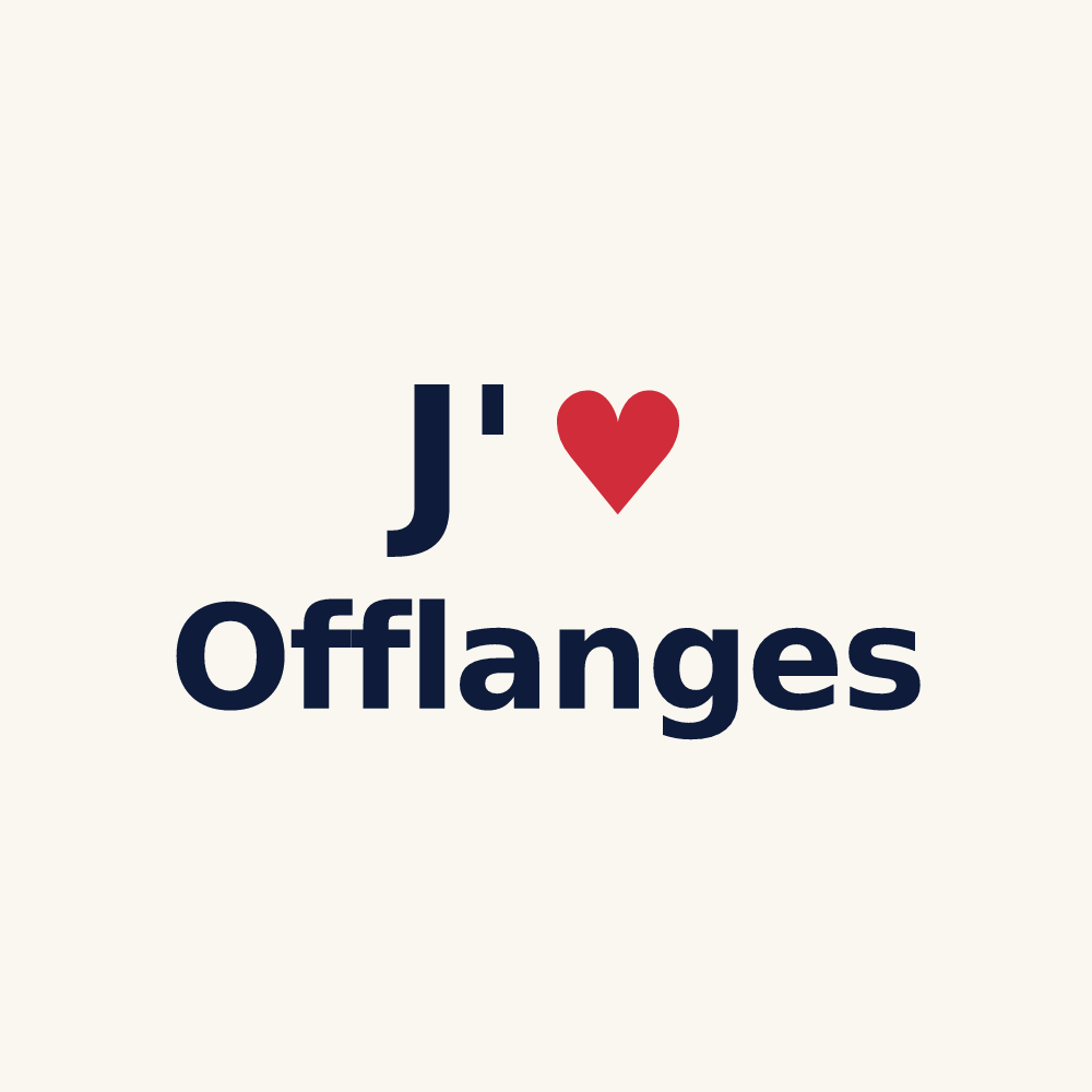 Tasse personnalisée Offlanges — design J'aime Offlanges