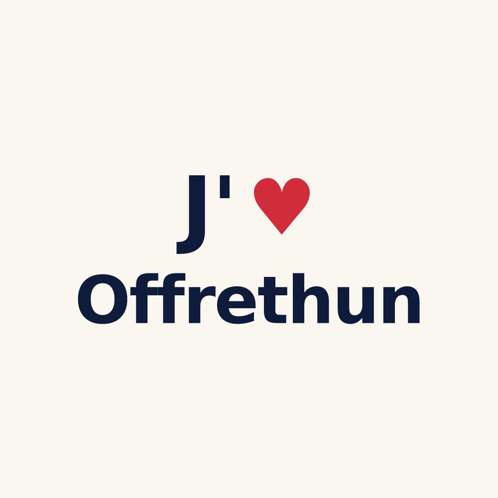 Tasse personnalisée Offrethun — design J'aime Offrethun