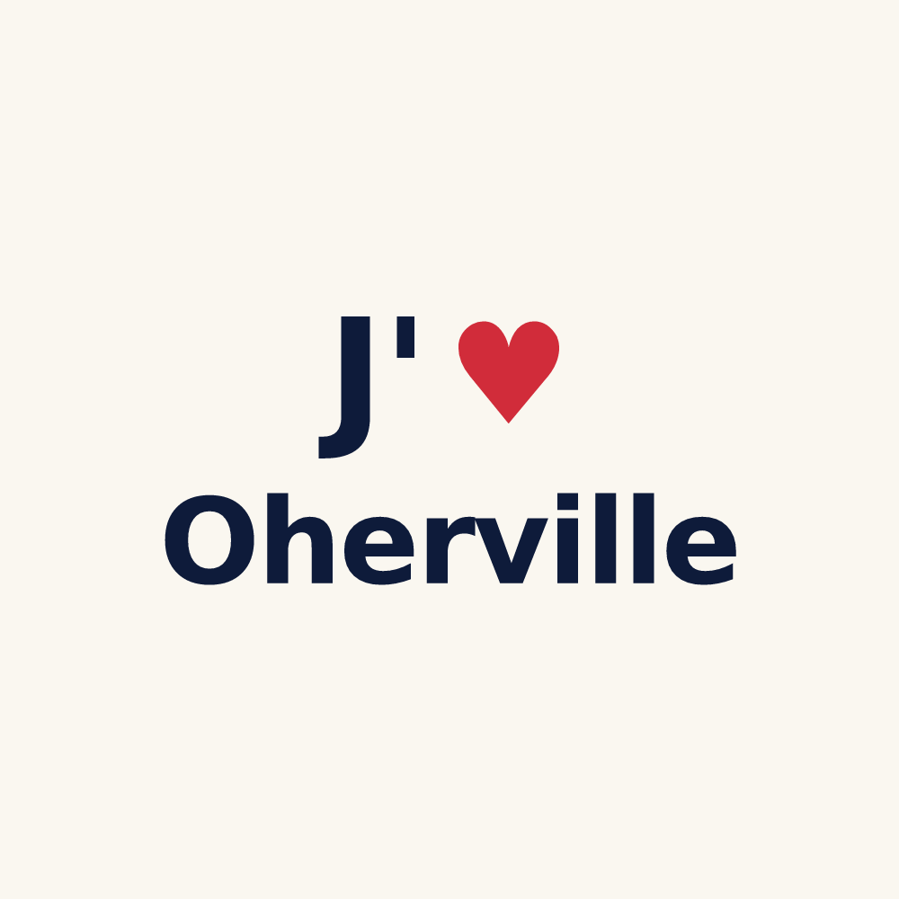 Tasse personnalisée Oherville — design J'aime Oherville