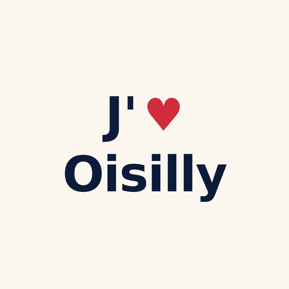 Tasse personnalisée Oisilly — design J'aime Oisilly