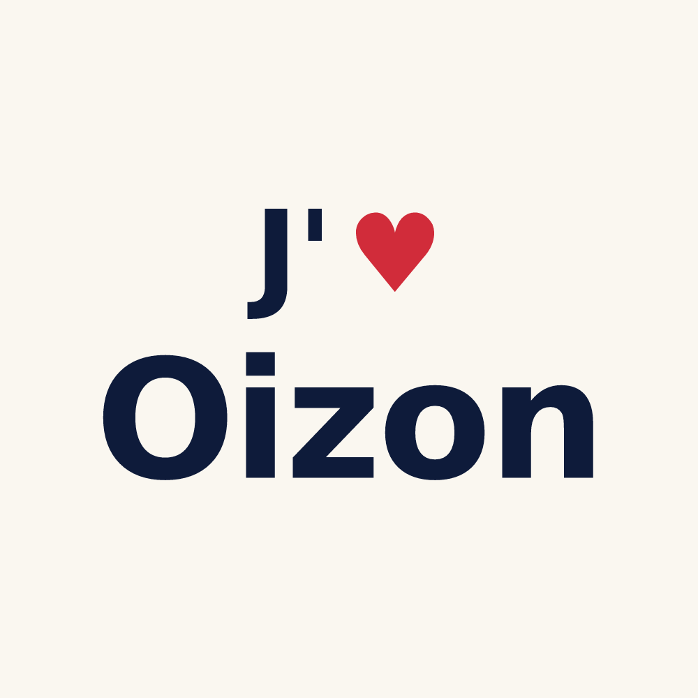 Tasse personnalisée Oizon — design J'aime Oizon